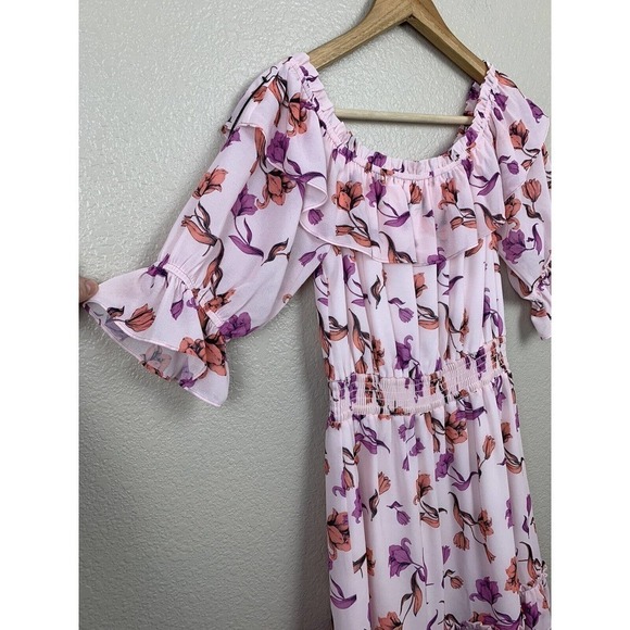 Lost + Wander Garden Of Delight Mini Dress Small S Floral Pink - Picture 3 of 6
